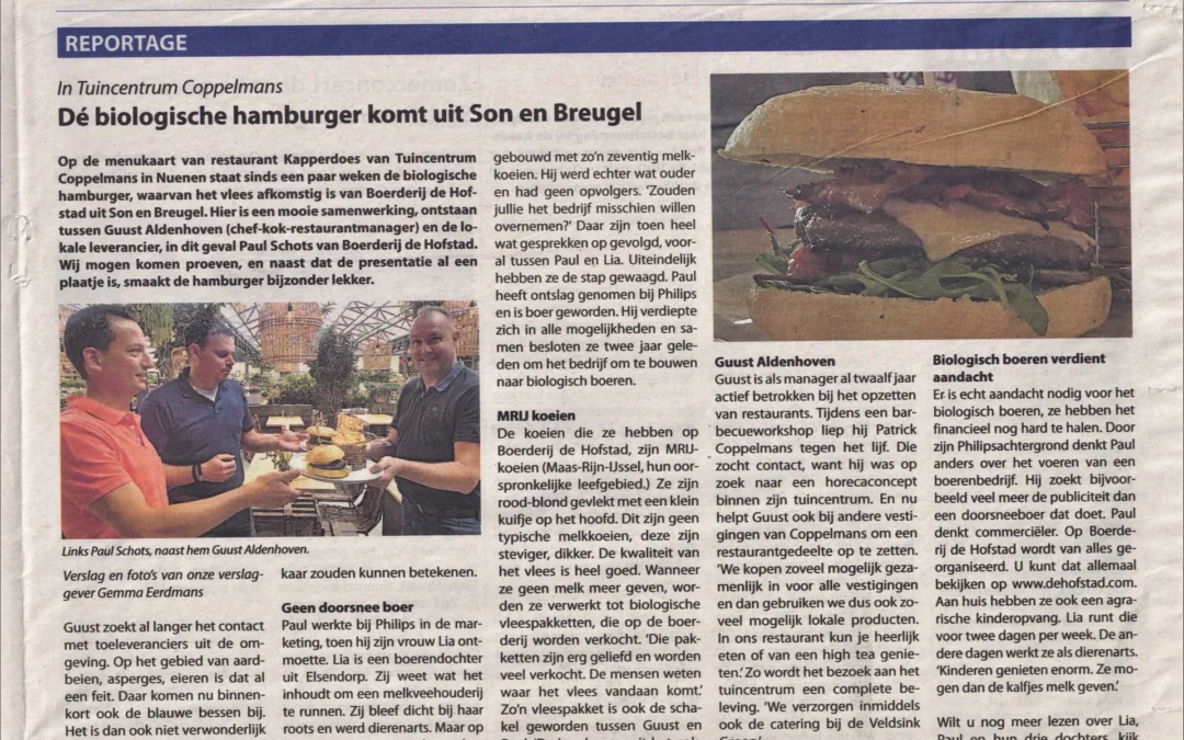 De Biologische hamburger komt uit Son en Breugel