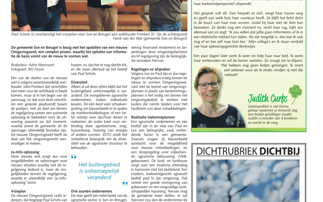 Agrarische sector denkt mee met omgevingswet