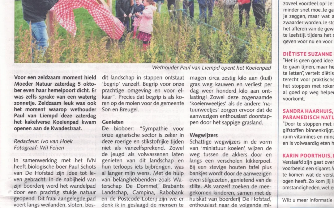 Opening Koeienpad op olen